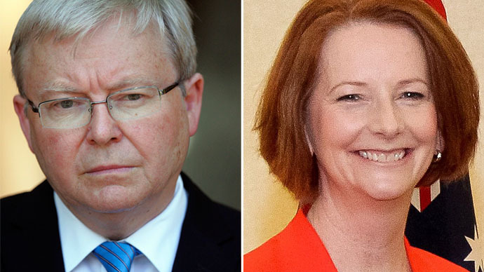 Kevin Rudd (L) and Julia Gillard (Photo from wikipedia.org)