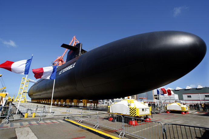 General view of "Le Terrible", nuclear submarine in Cherbourg, western France on March 21, 2008. (Reuters/Charles Platiau)