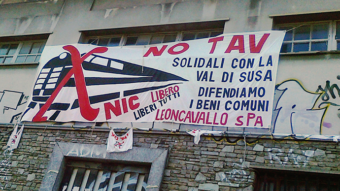 #NoTAV: Thousands of Italians protest high-speed railway construction in Turin