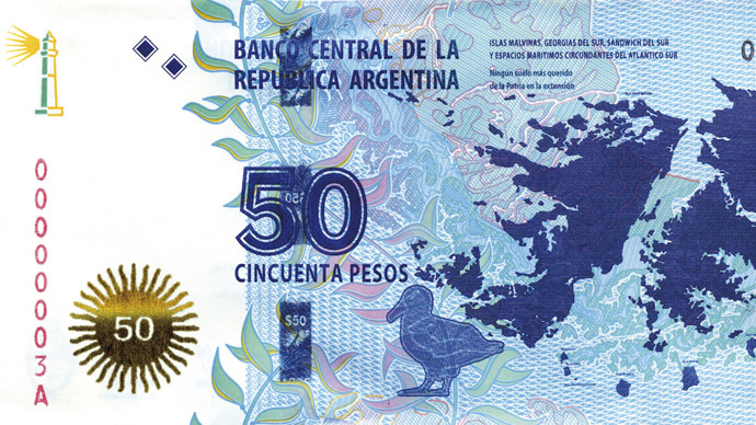 Paper claim: Malvinas-Falklands join Argentina... on new banknote