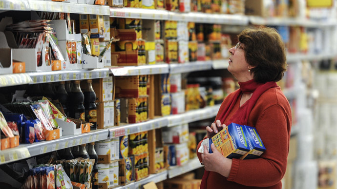 Russian retail food price freeze, as inflation surges