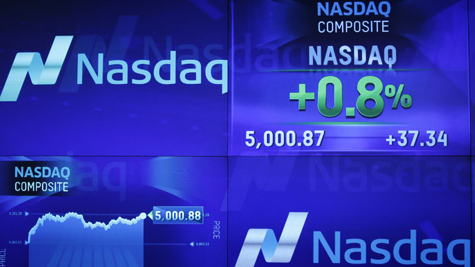 ​Nasdaq index hits 5,000 first time since 2000