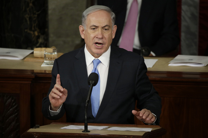 Israeli Prime Minister Benjamin Netanyahu addresses a joint meeting of Congress in the House Chamber on Capitol Hill in Washington, March 3, 2015. (Reuters / Gary Cameron)