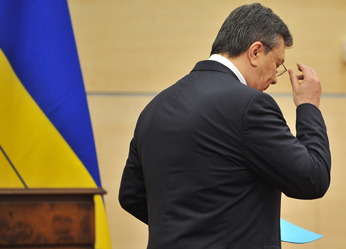 Viktor Yanukovich after a news conference in Rostov-on-Don (RIA Novosti)