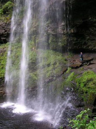 Henrhyd Falls was used as the location of the Bat cave. (Credit: Brecon Beacons national park authority)