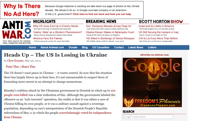 US news website accuses Google of censorship over photos of Abu Ghraib, dead Ukrainians (GRAPHIC)