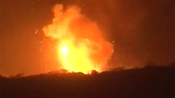 Heavy blasts outside Yemen’s capital, attack on Scud missile storage feared (VIDEO)
