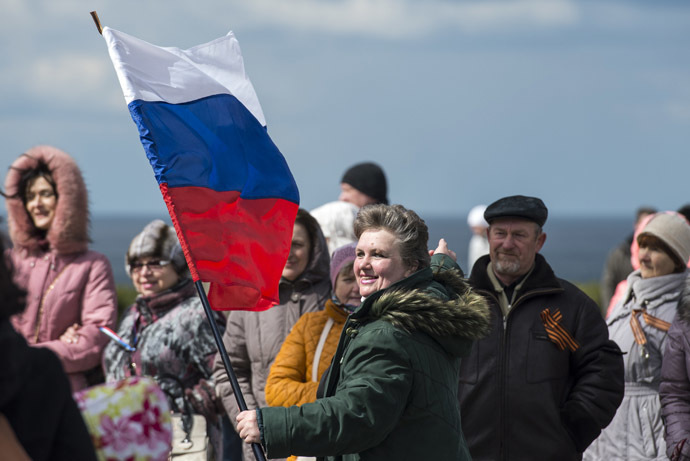 Celebrating the Crimean Spring anniversary in Sevastopol. (RIA Novosti/Evgeny Biyatov)