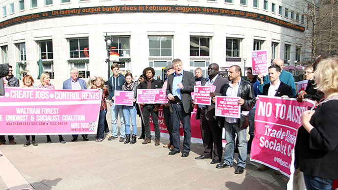 ‘TUSC is 100% anti-austerity’: Socialists launch election manifesto in heart of UK capitalism