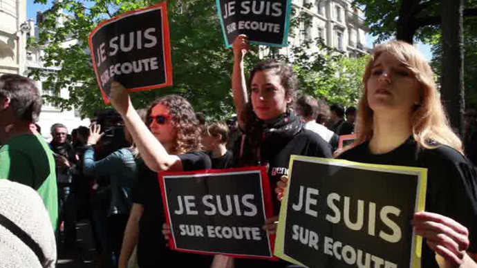 French privacy advocates protest new spying laws (VIDEO)