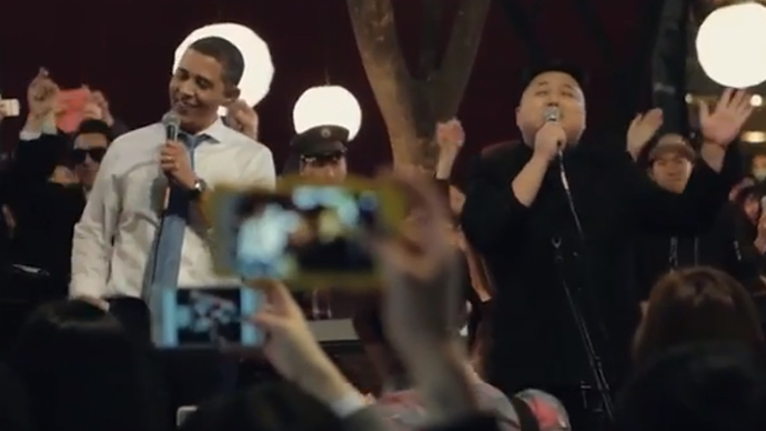 Obama and Kim Jong-un strike a chord for peace in viral commercial