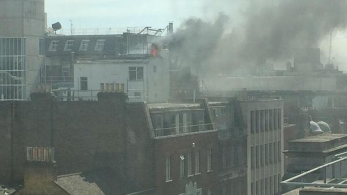 Huge fire breaks out near BBC, covers central London in ‘thick black smoke’