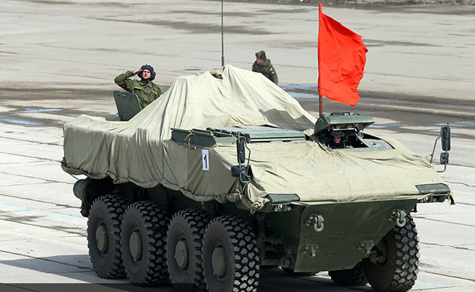 Bumerang wheeled troop transporter (image from http://mil.ru)