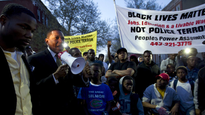 Hundreds in Baltimore protest Freddie Gray’s death in police custody