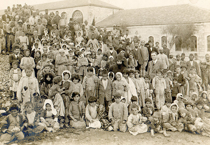 Armenian genocide survivors discovered in Salt and sent to Jerusalem in April 1918. (Image from Wikipedia)