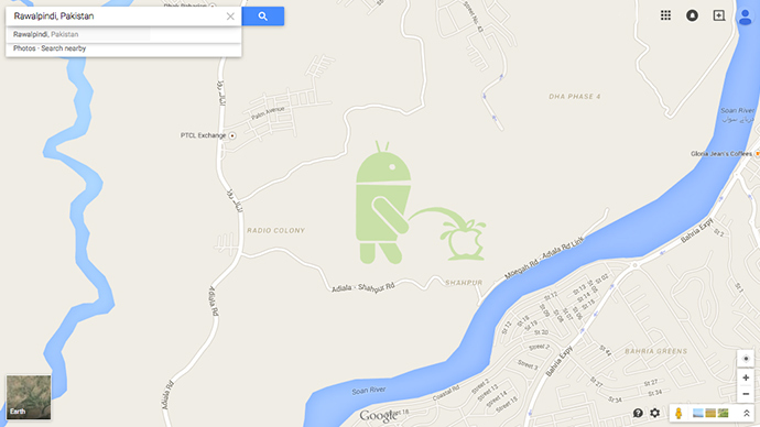 ​Apple with silent ‘P’: Google Maps shows Android taking leak on rival’s logo