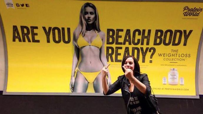 ​‘Sexist, offensive’ weight loss ads spark London protest