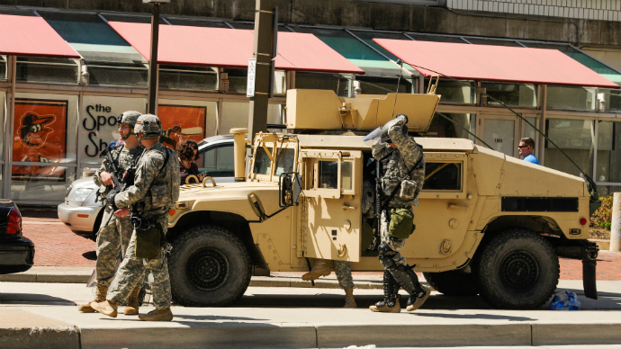 National Guard in Baltimore: Armored vehicles, military gear (PHOTOS, VIDEO)