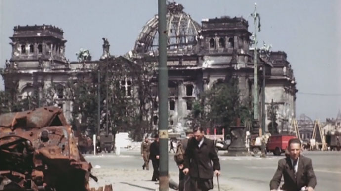 Unique historic color video shows Berlin in July 1945