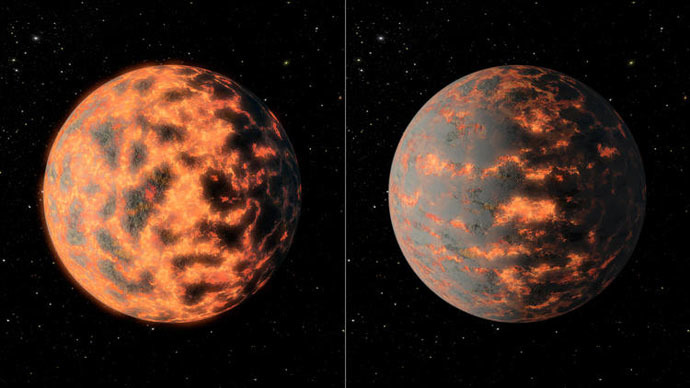 Volcanoes may cause drastic temperature changes on distant super-Earth