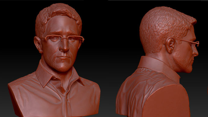 Your own 3D-printable Snowden bust! Artists upload instructions online