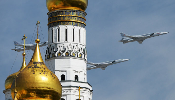 Tupolev Tu-22M3 Backfire strategic bombers at the military parade to mark the 70th anniversary of Victory in the 1941-1945 Great Patriotic War. (RIA Novosti/Vladimir Sergeev)