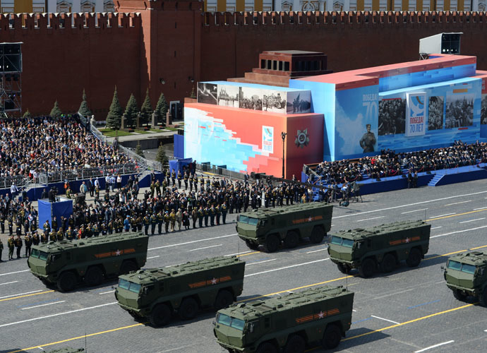 An Iskander / SS-26 Stone shorter-range missile system at the military parade to mark the 70th anniversary of Victory in the 1941-1945 Great Patriotic War. (RIA Novosti/Alexander Vilf)