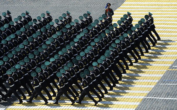 Ceremonial unit soldiers at the military parade to mark the 70th anniversary of Victory in the 1941-1945 Great Patriotic War. (RIA Novosti/Alexander Vilf)