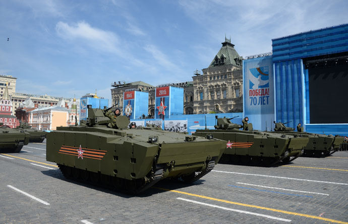 Kurganets-25 armored personnel carrier with medium-category caterpillar chassis at the military parade to mark the 70th anniversary of Victory in the 1941-1945 Great Patriotic War. (RIA Novosti/Iliya Pitalev)
