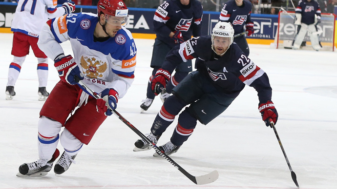 Russia tops US to set up world hockey final against Canada