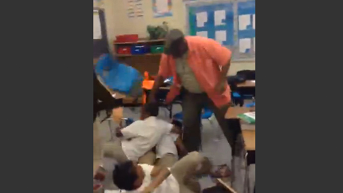 Video of substitute teacher hitting students with belt goes viral