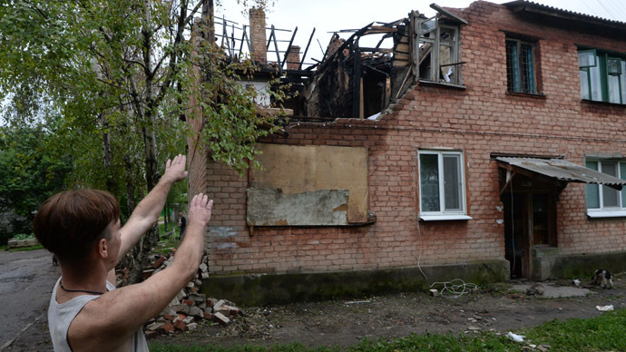 ARCHIVE PHOTO: A house in the residential settlement Malaya Vergunka, on the outskirts of Lugansk, ruined by a Ukrainian air raid (RIA Novosti / Mikhail Voskresenskiy)