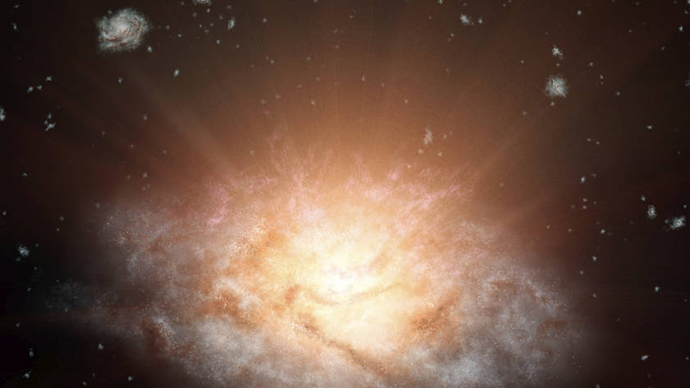 300 trillion suns: NASA finds brightest galaxy to date… shining from 12.5bn years ago