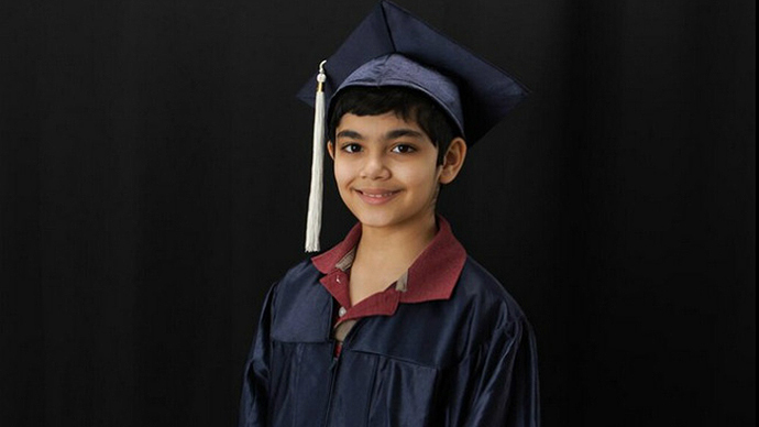Boy, 11, graduates from California college with 3 degrees