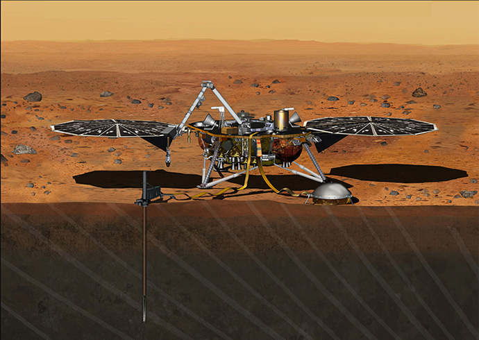 Artist's Concept of InSight Lander on Mars (Credit: NASA/JPL-Caltech)