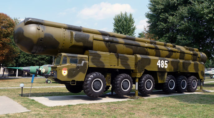 Decommissioned RT-21M Pioneer missile and launcher (Photo from wikipedia.org)
