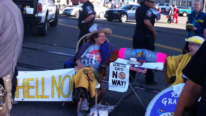 Grannies protesting Shell's Arctic drilling arrested in Seattle