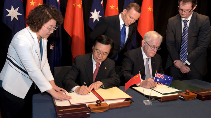 China and Australia sign ‘historic’ free trade agreement