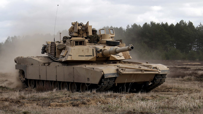 US deploying 250 military vehicles 'incl. Abrams tanks' near Russian border