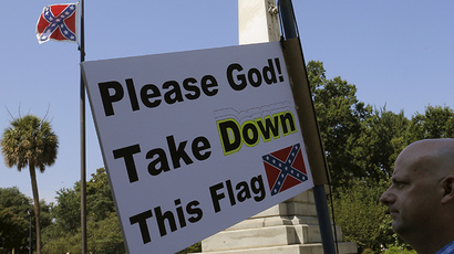 Confederate flags fly over Charleston to protest activist’s speech