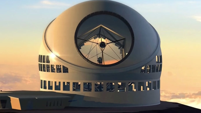 Protesters block construction of massive telescope on sacred Hawaiian mountain