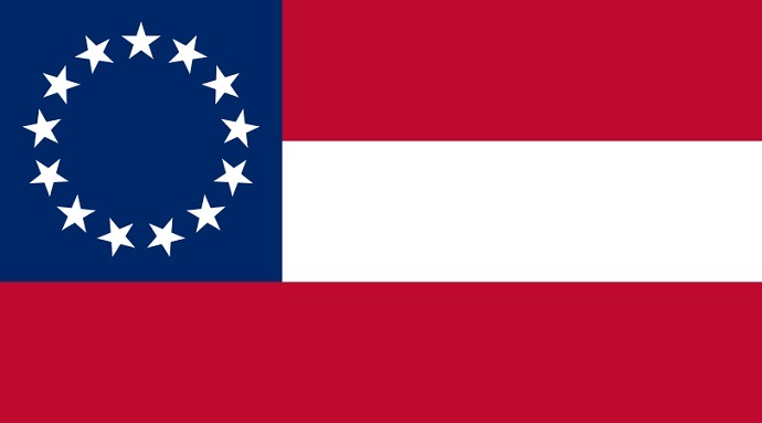 Flag of the Confederate States of America, used November 28, 1861 – May 1, 1863 (from wikimedia.org)