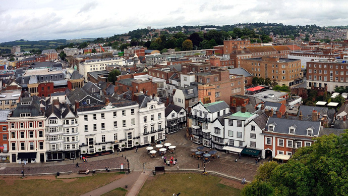Exeter city center evacuated in double bomb scare