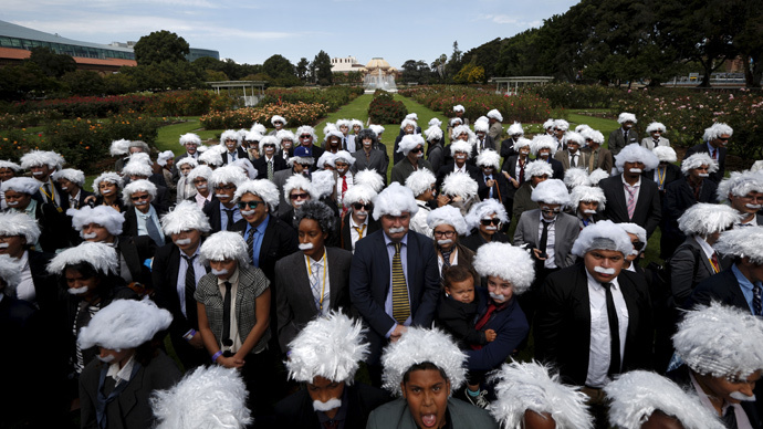 Relative triumph: Einstein impersonators set new world record