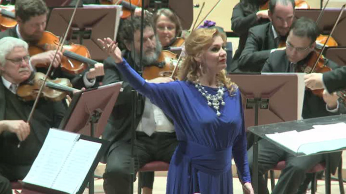 Russian opera singer Oksana Shilova (Still from RT video)