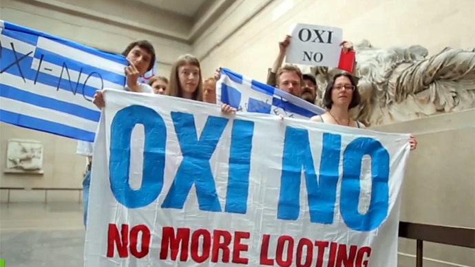 ‘No more looting’: Thousands rally across EU to express solidarity with Greece