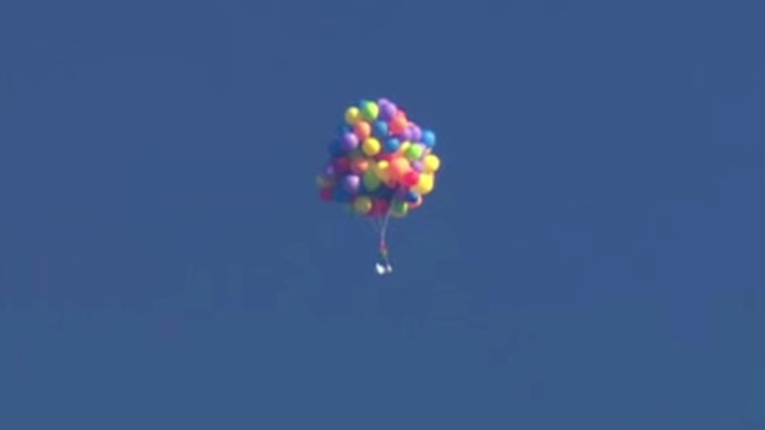 ‘Up 2’: Canadian lifted into sky in lawn chair by 100+ balloons, arrested upon landing