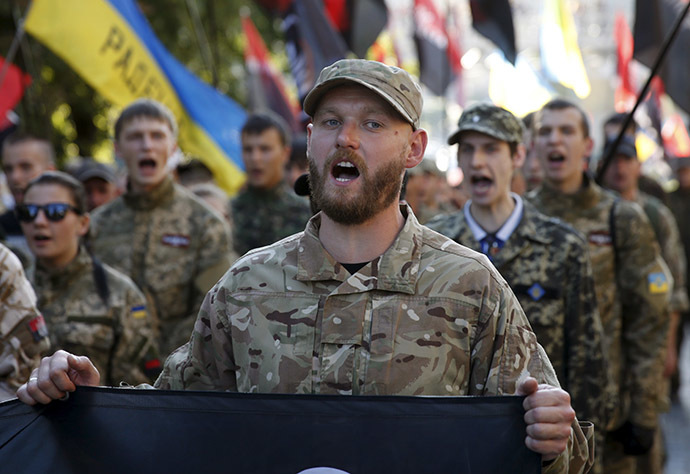 Members of the far-right radical group Right SectorÑ (Reuters / Valentyn Ogirenko)