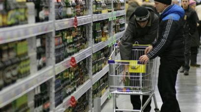 Alcohol production in Russia drops 30% in a year