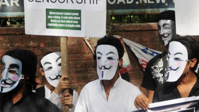 Internet without borders: Anonymous protests Indian web censorship